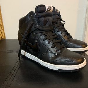 Nike Black and White Wedge Sneakers